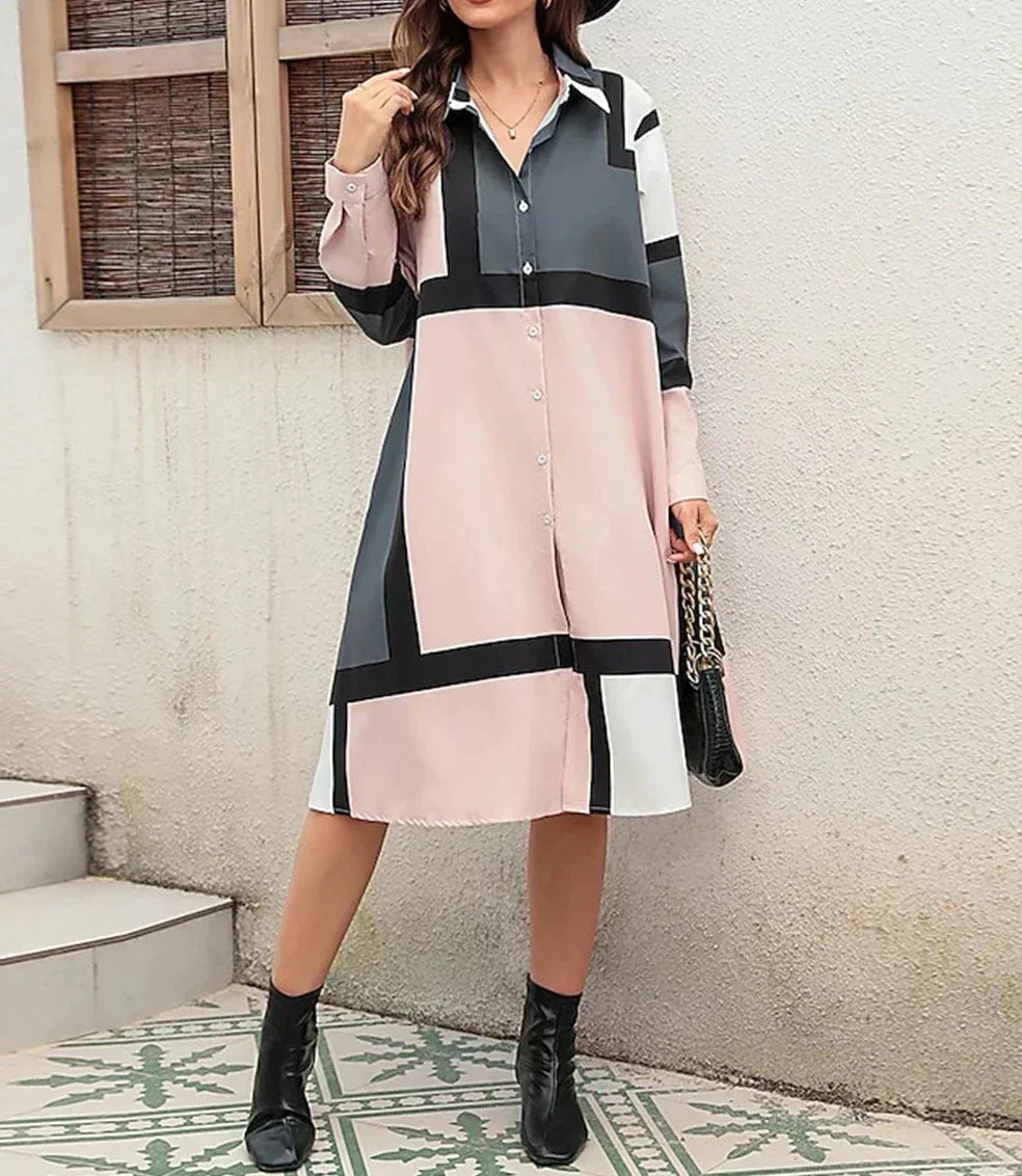 Stilvolles Hemdblusenkleid mit exquisiten Akzenten