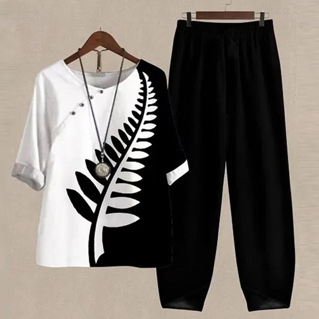 Frauen Sommerliches Zweiteiliges Ensemble